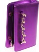 Cartera fiesta polipiel cadena morado