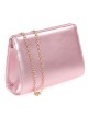 Cartera fiesta polipiel cadena rosa