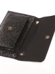Cartera fiesta polipiel metalizada negro