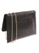 Cartera fiesta polipiel metalizada negro