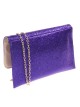 Cartera fiesta polipiel metalizada azulon
