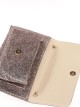 Cartera fiesta polipiel metalizada taupe
