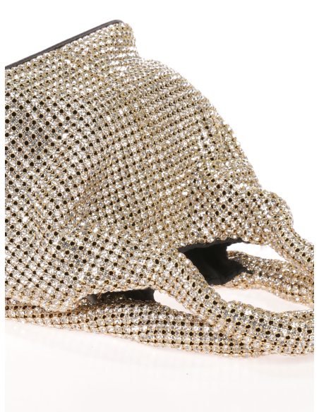 Mini saca fiesta pedrería oro-claro