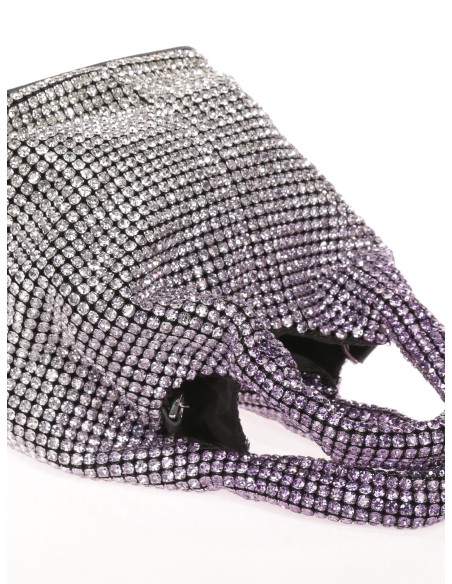 Mini saca fiesta pedrería morado