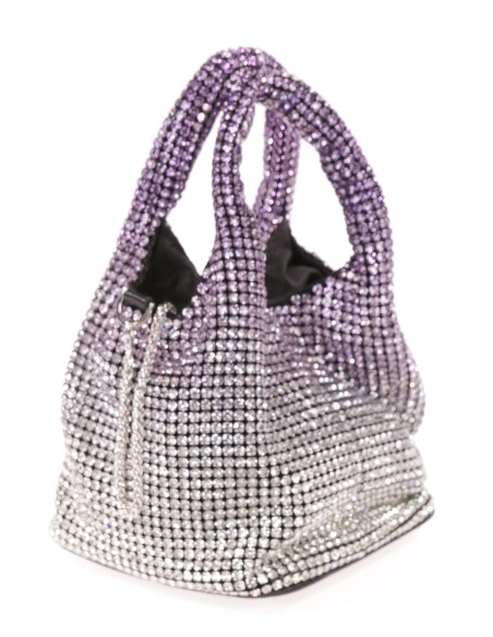 Mini saca fiesta pedrería morado