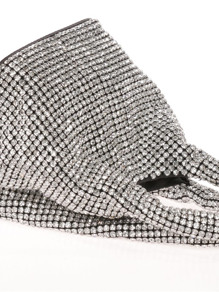 Mini saca fiesta pedrería negro-plata