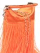 Saca fiesta satinado flecos naranja