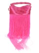 Saca fiesta satinado flecos fucsia