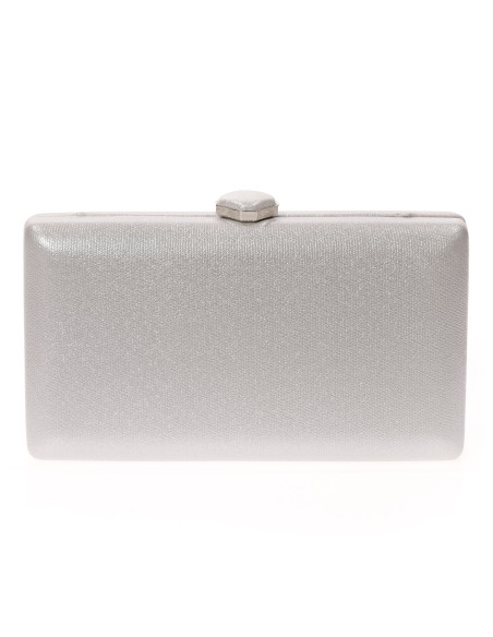 Clutch fiesta metalizado plata