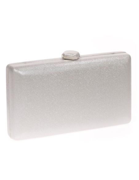 Clutch fiesta metalizado plata