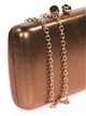 Faux leather clutch bronce