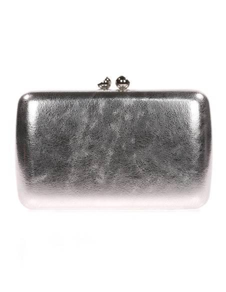 Clutch fiesta polipiel plata