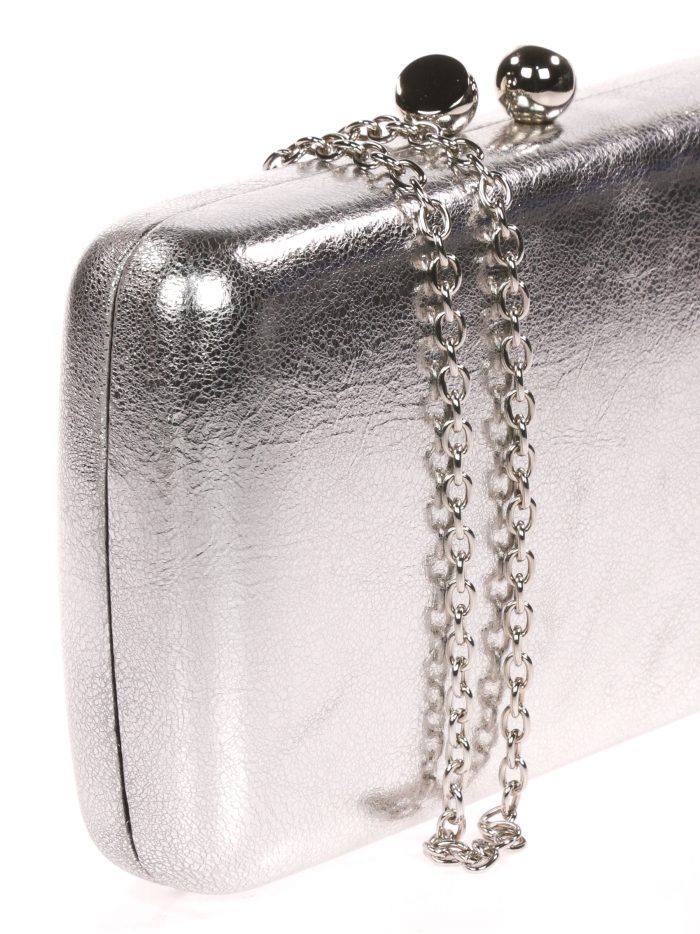 Clutch fiesta polipiel plata