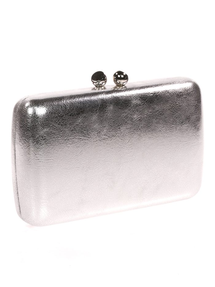 Clutch fiesta polipiel plata