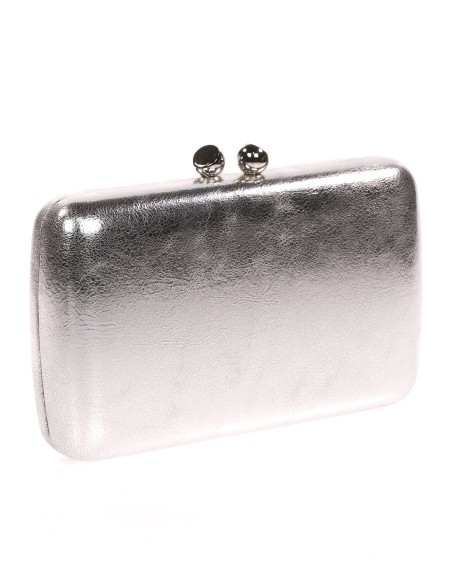 Clutch fiesta polipiel plata