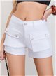 Denim shorts with pockets blanco (XS-XL)