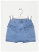Denim bermuda skirt with pockets azul (XS-XL)
