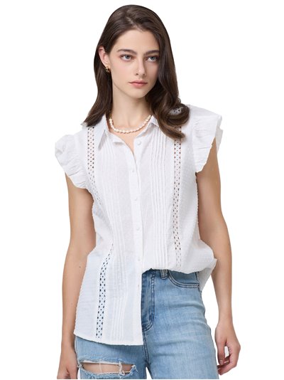 Plumeti shirt with guipure blanco (M-L-XL-XXL)