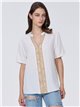 Sequinned plumeti blouse blanco (M-L-XL-XXL)