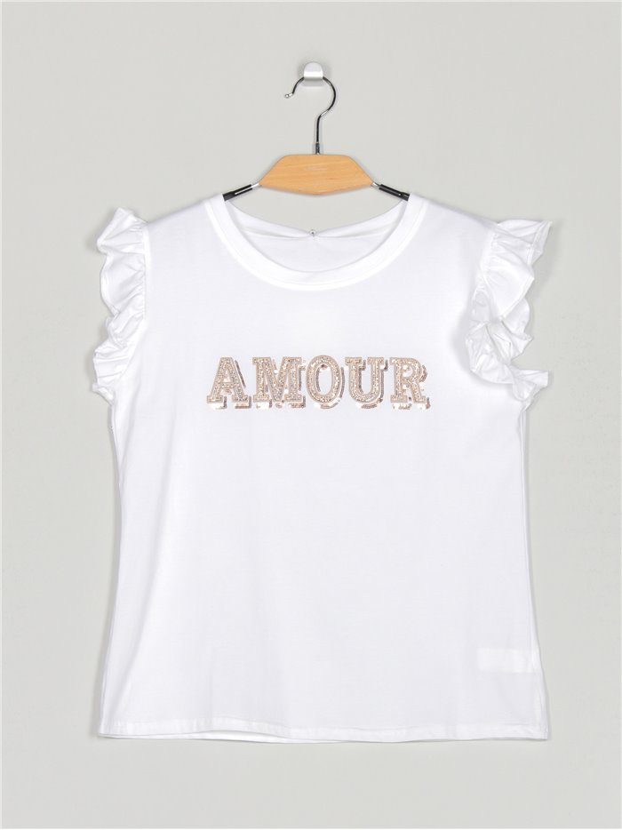 Amour t-shirt with rhinestone (M/L-XL/XXL)