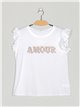 Amour t-shirt with rhinestone (M/L-XL/XXL)
