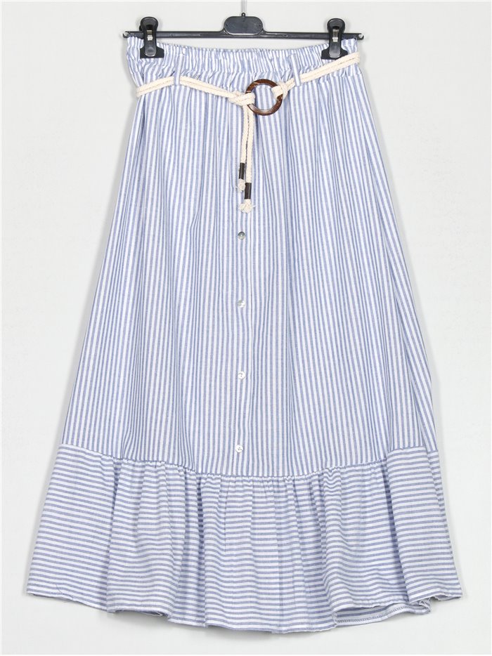 Striped skirt with buttons raya-fina