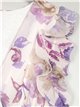 Vestido largo plisado floral lila