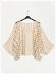 Oversized blouse with guipure oro