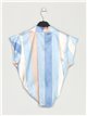 Striped satin shirt azul-claro