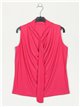 Flowing blouse with knots fucsia