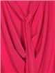 Flowing blouse with knots fucsia
