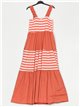 Maxi striped dress naranja