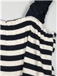 Maxi striped dress marino