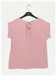 Linen effect blouse rosa