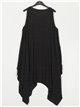 Oversized linen effect dress negro