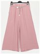 Linen effect culottes trousers rosa