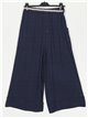 Linen effect culottes trousers marino
