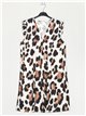 Printed flowing dress leopardo