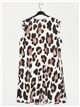Printed flowing dress leopardo