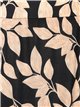 Flowing leaves printed skirt negro-beis