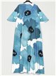 Maxi floral printed dress azul