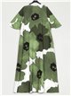 Maxi floral printed dress verde