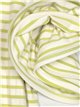 Striped top with ruffles verde-manzana