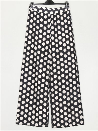 Flowing polka dot trousers negro