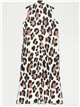 Vestido largo fluido estampado leopardo