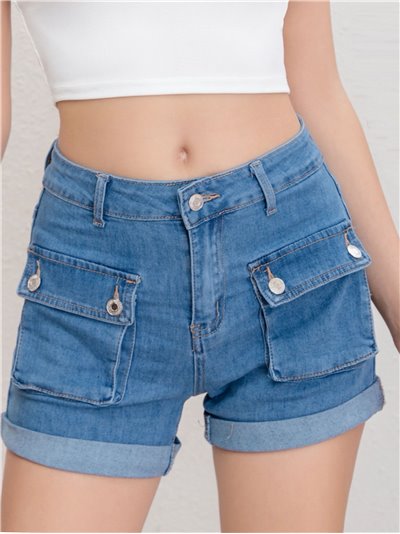 Denim shorts with pockets azul (XS-XL)
