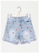 Embroidered denim shorts azul (S-XXL)