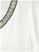 Beaded blouse blanco (M-L-XL-XXL)