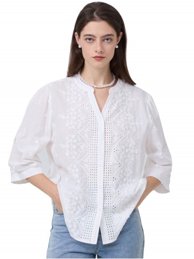Embroidered shirt blanco (M-L-XL-XXL)