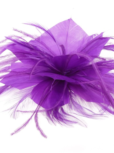 Tocado pequeño plumas morado 2
